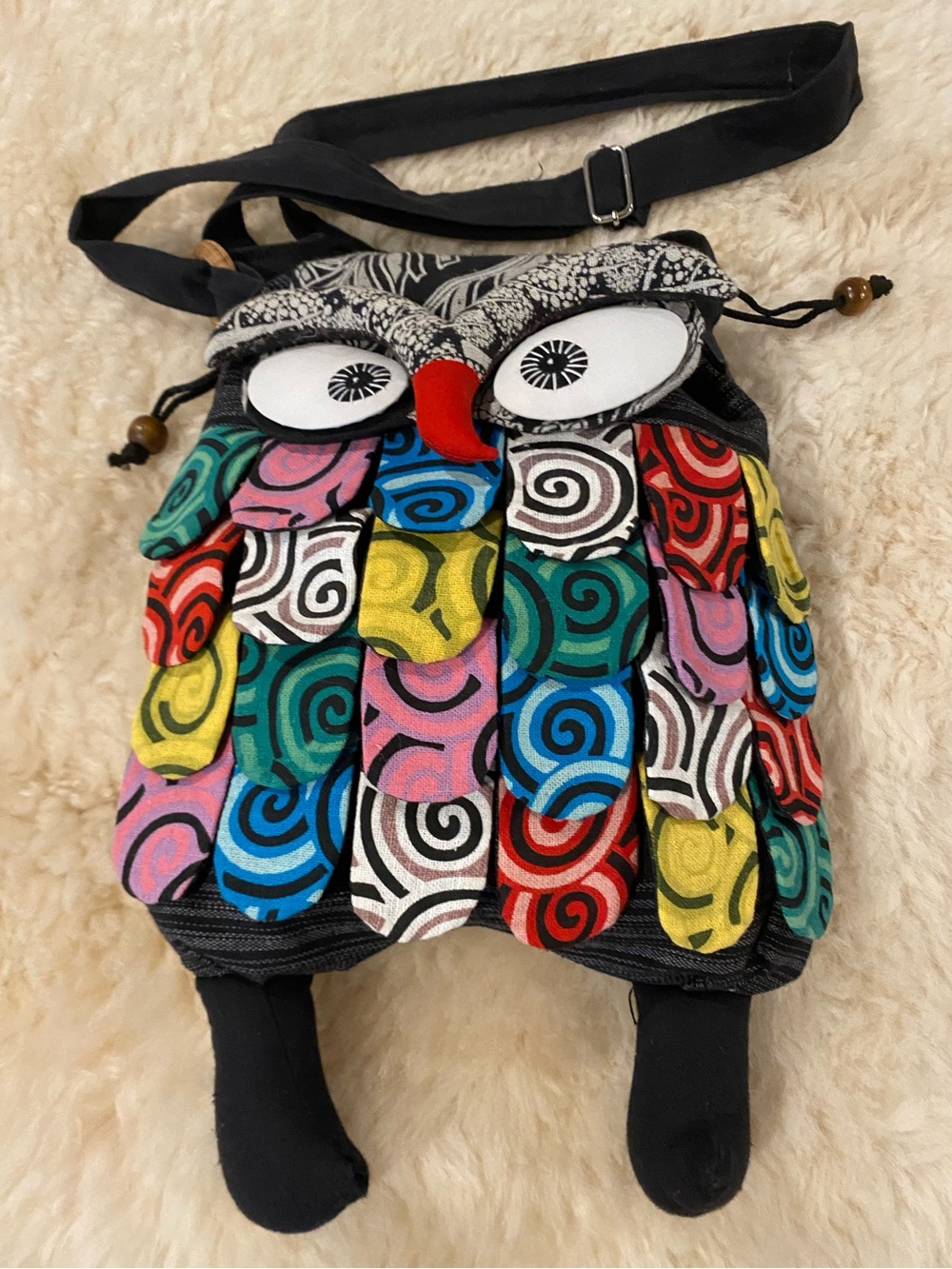 Handmade Patchwork Fabric Owl Bag